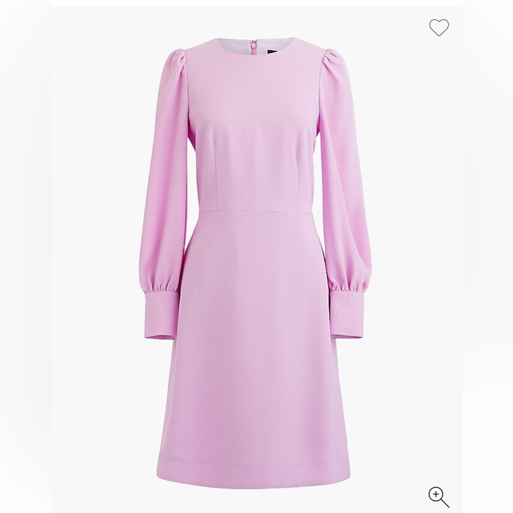J. Crew long sleeve crepe 365 dress in soft mauve pink size 10.